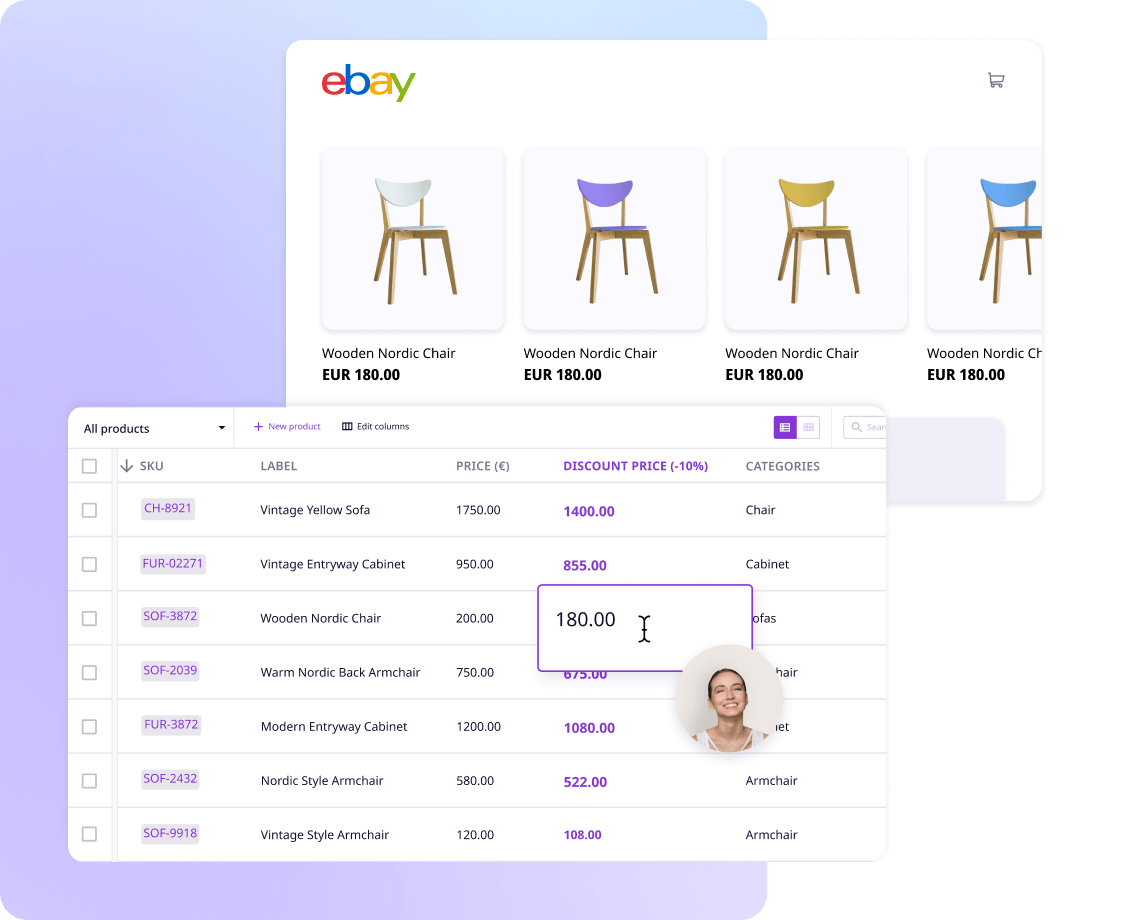 eBay product variant management in PIM