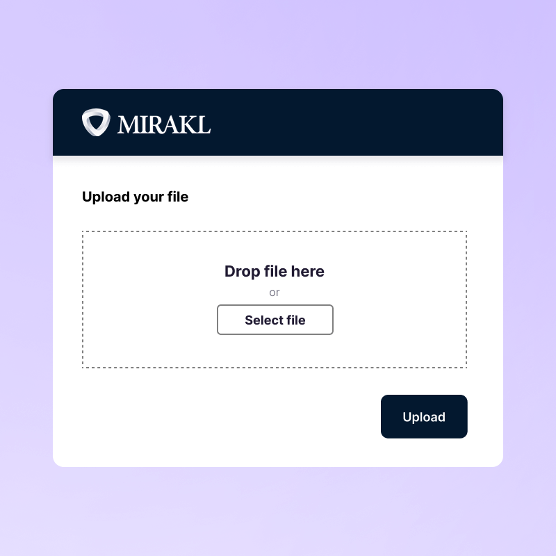 Uploading product file to Mirakl