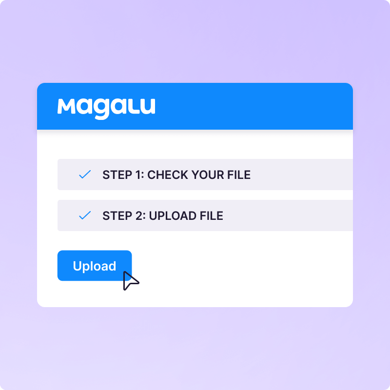 Uploading products to Magalu