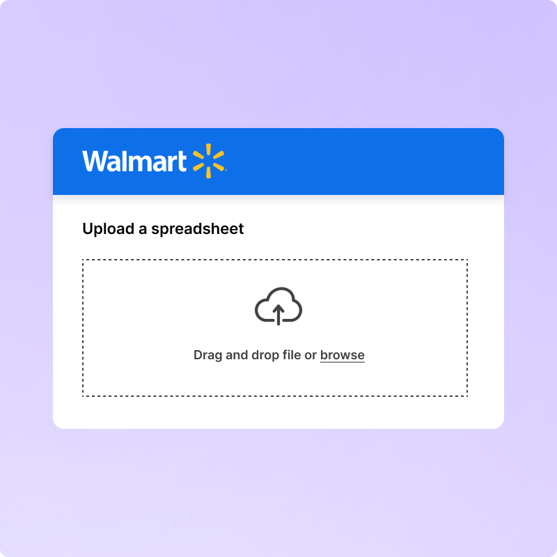 Uploading product file to Walmart