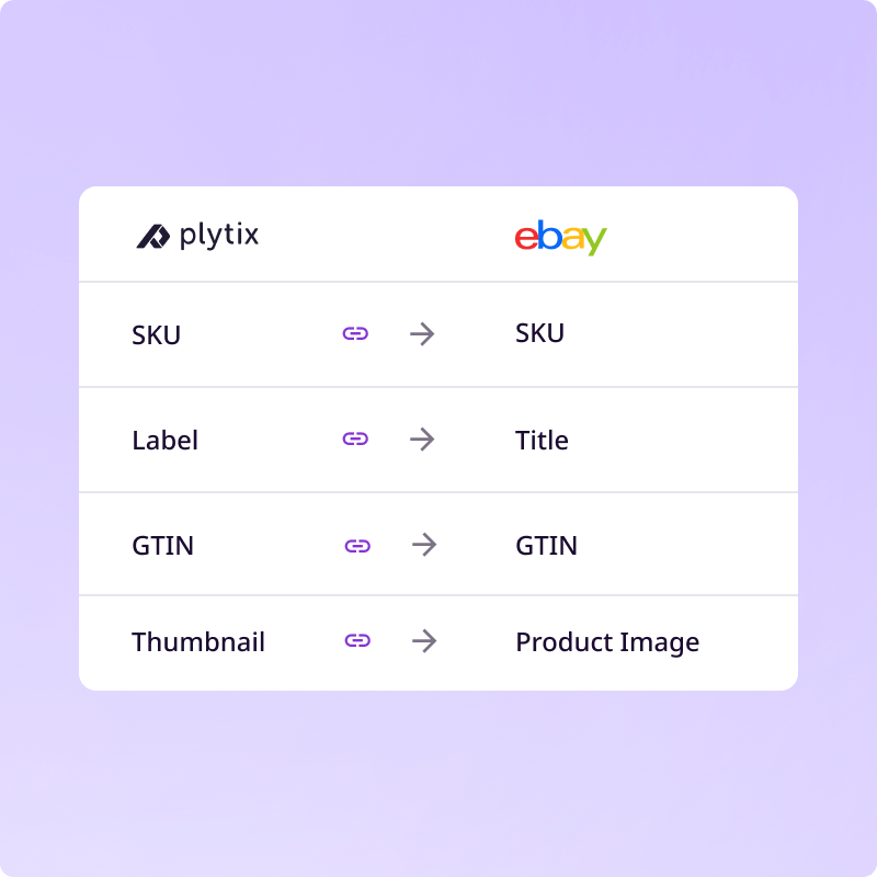 Mapping Plytix attributes to ebay